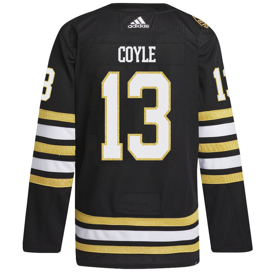 Charlie Coyle 13 Boston Bruins 2024 NHL Playoffs Patch Home Jersey - Men, Black