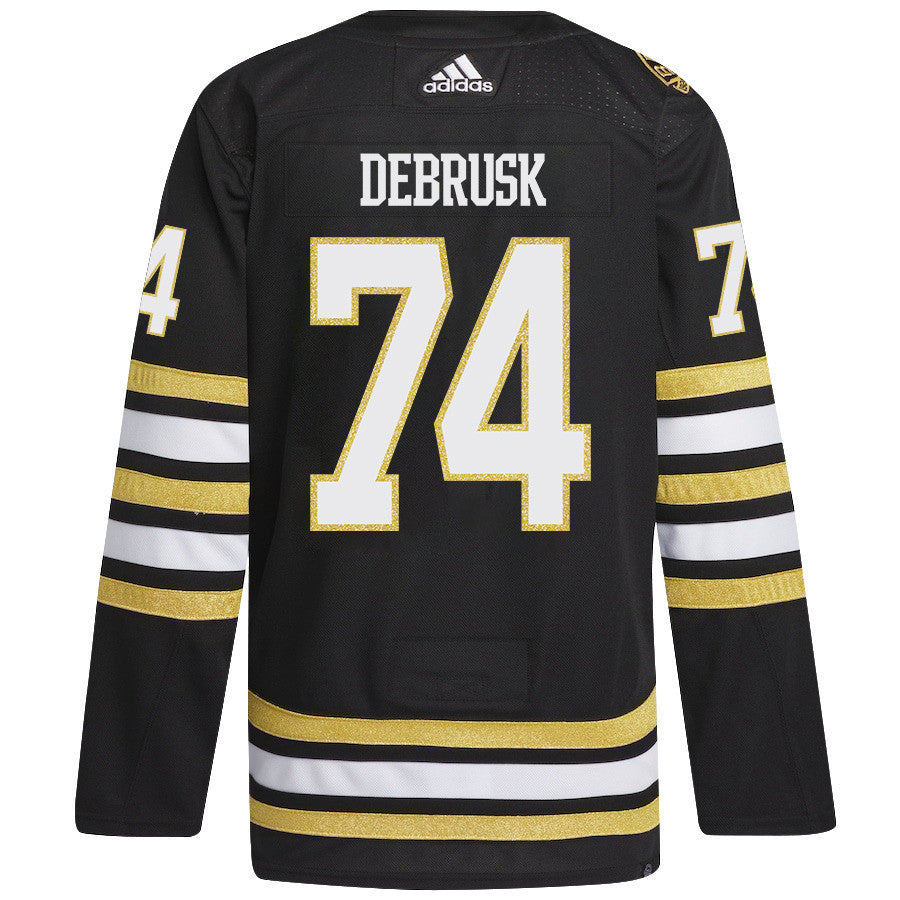 Jake DeBrusk 74 Boston Bruins 2024 NHL Playoffs Patch Home Jersey - Men, Black