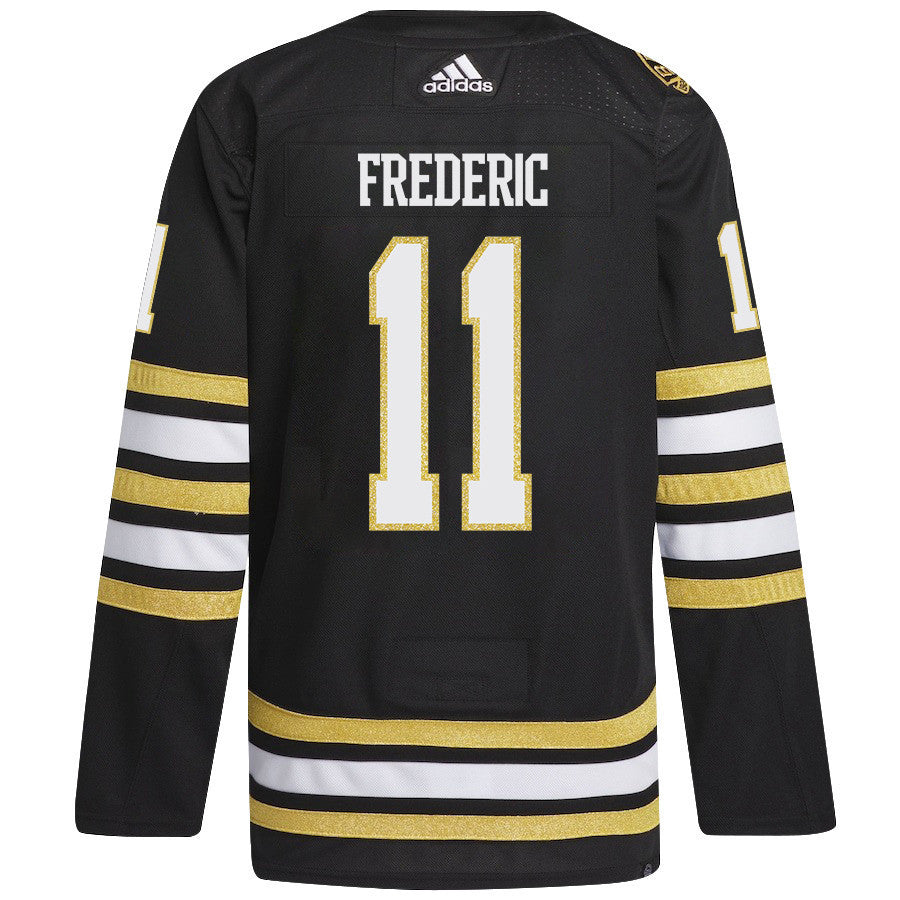 Trent Frederic 11 Boston Bruins 2024 NHL Playoffs Patch Home Jersey - Men, Black