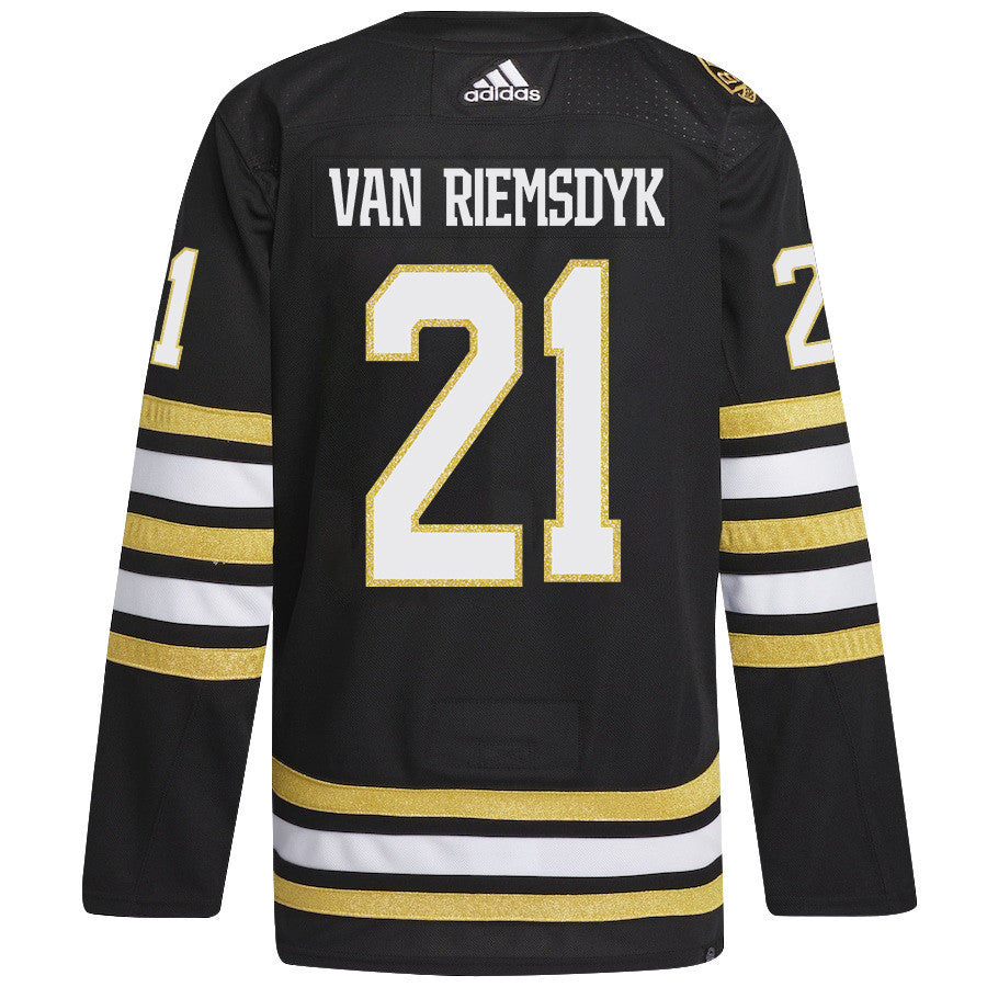 James van Riemsdyk 21 Boston Bruins 2024 NHL Playoffs Patch Home Jersey - Men, Black