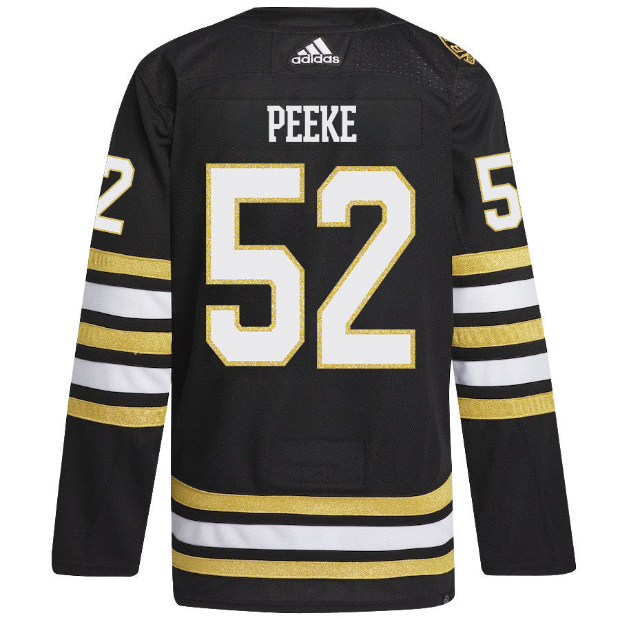 Andrew Peeke 52 Boston Bruins 2024 NHL Playoffs Patch Home Jersey - Men, Black