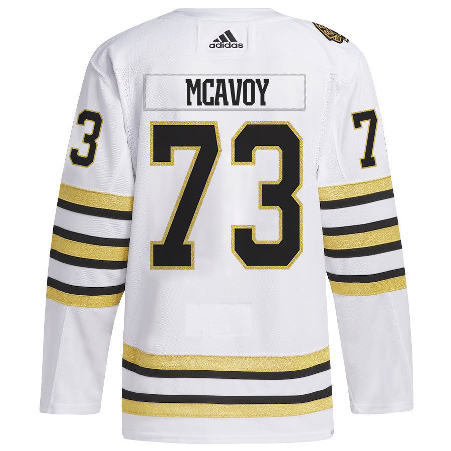 Charlie McAvoy 73 Boston Bruins 2024 NHL Playoffs Patch Away Jersey - Men, White