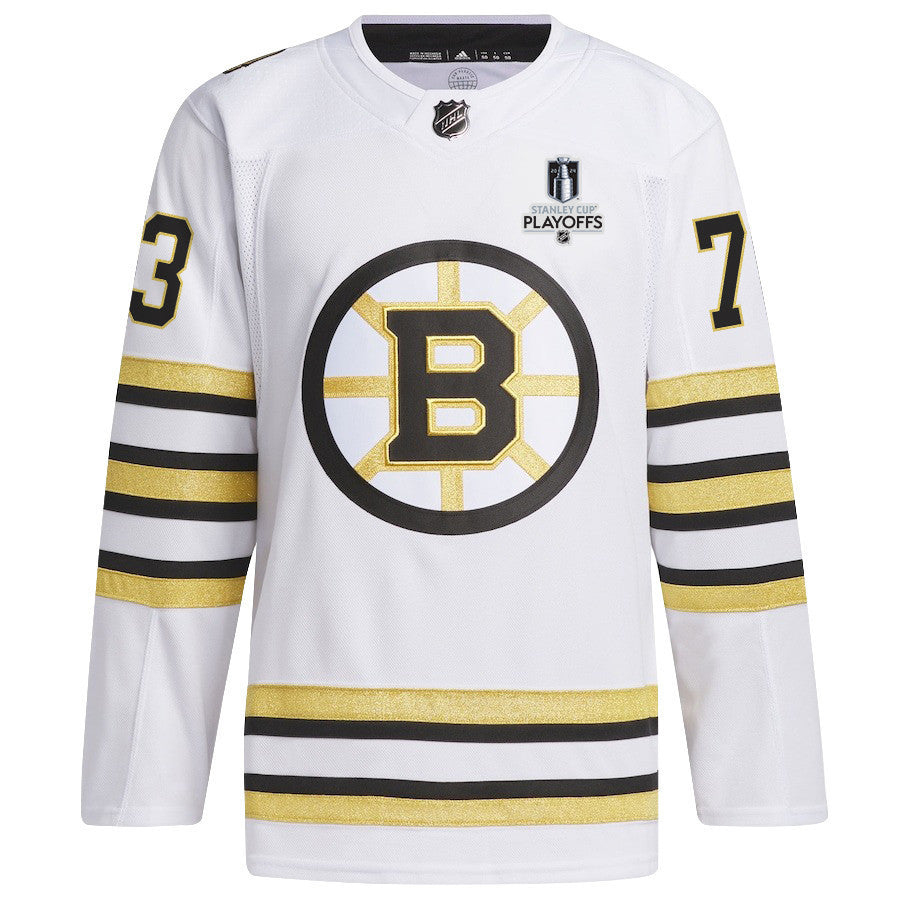 Charlie McAvoy 73 Boston Bruins 2024 NHL Playoffs Patch Away Jersey - Men, White