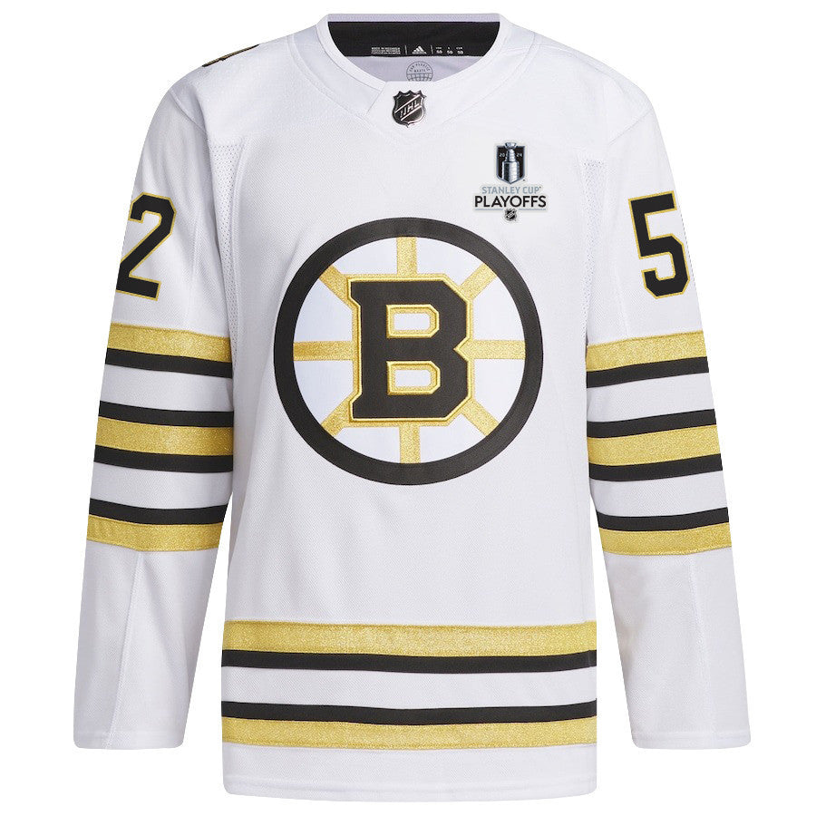 Andrew Peeke 52 Boston Bruins 2024 NHL Playoffs Patch Away Jersey - Men, White