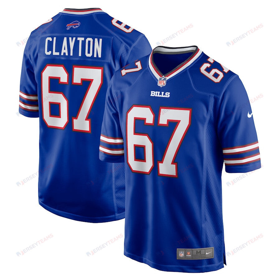 Travis Clayton 67 Buffalo Bills Game Men Jersey - Royal