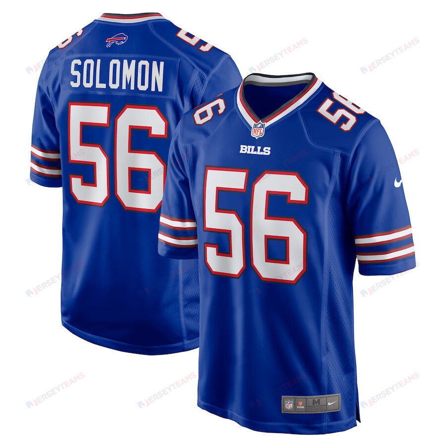 Javon Solomon 56 Buffalo Bills Game Men Jersey - Royal