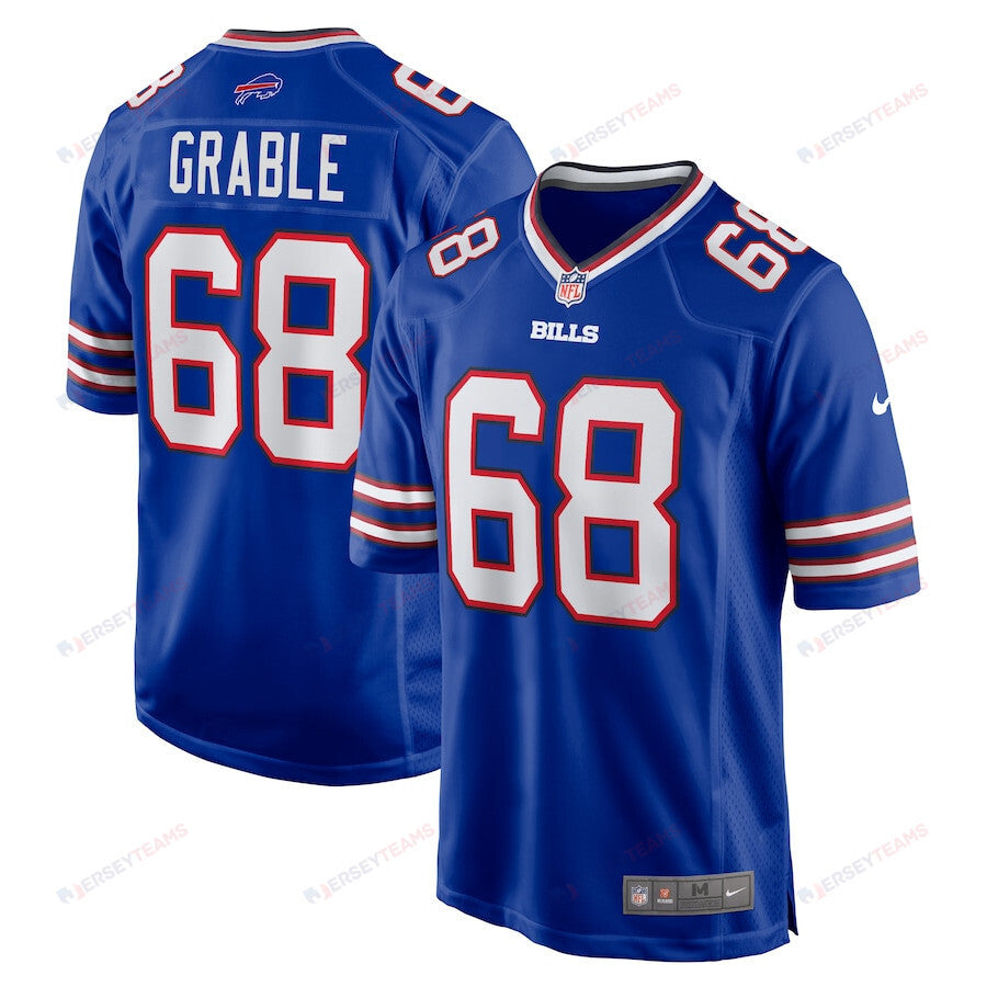 Tylan Grable 68 Buffalo Bills Game Men Jersey - Royal