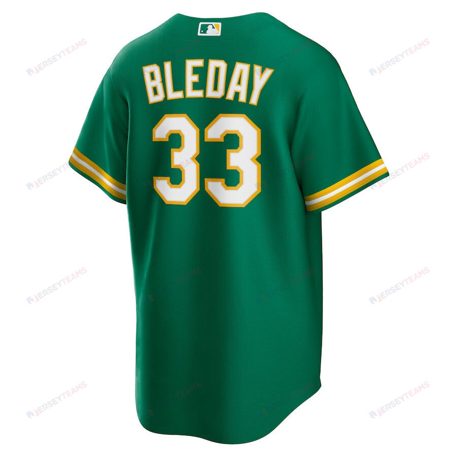 JJ Bleday 33 Oakland Athletics Alternate Team Men Jersey - Kelly Green