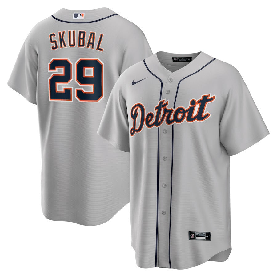 Tarik Skubal 29 Detroit Tigers Road Men Jersey - Gray