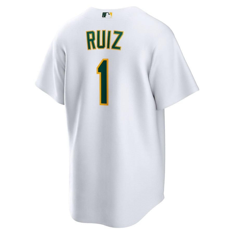Esteury Ruiz 1 Oakland Athletics Home Men Jersey - White