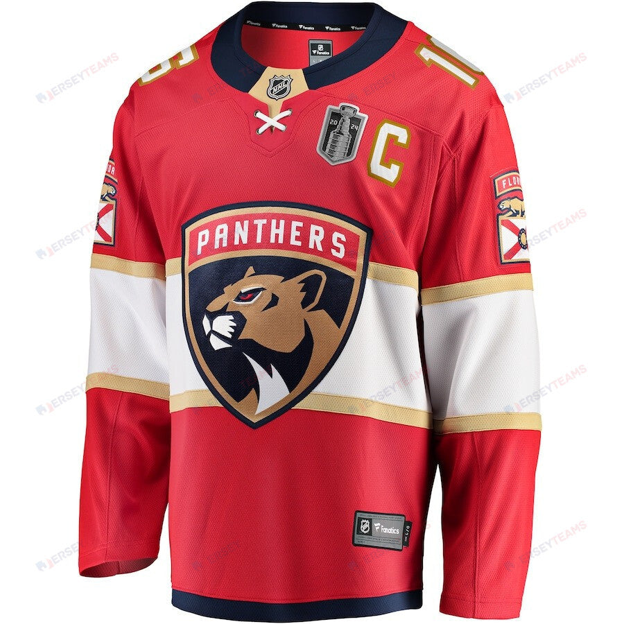 Aleksander Barkov 16 Florida Panthers 2024 Stanley Cup Final Home Breakaway Player Jersey - Red