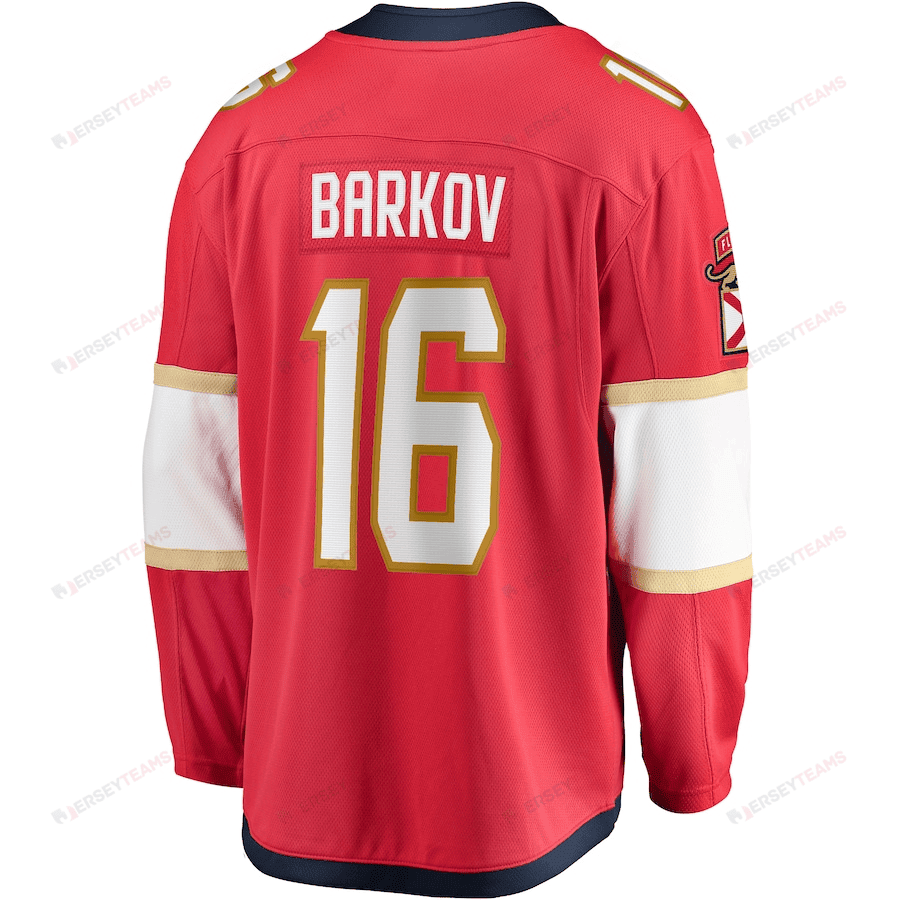 Aleksander Barkov 16 Florida Panthers 2024 Stanley Cup Final Home Breakaway Player Jersey - Red