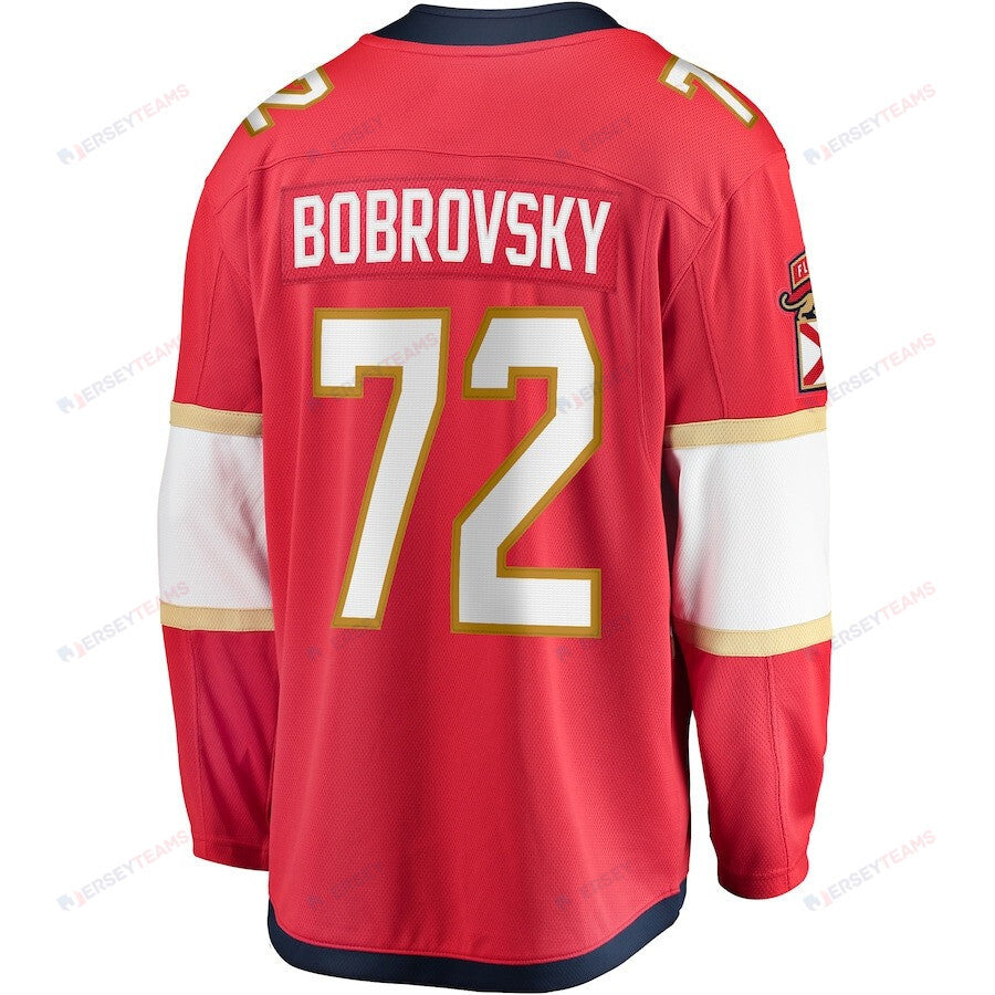Sergei Bobrovsky 72 Florida Panthers 2024 Stanley Cup Final Home Breakaway Player Jersey - Red