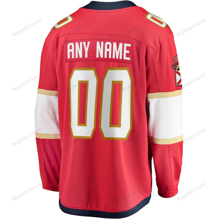 Florida Panthers 2024 Stanley Cup Final Home Breakaway Custom Name Jersey - Red