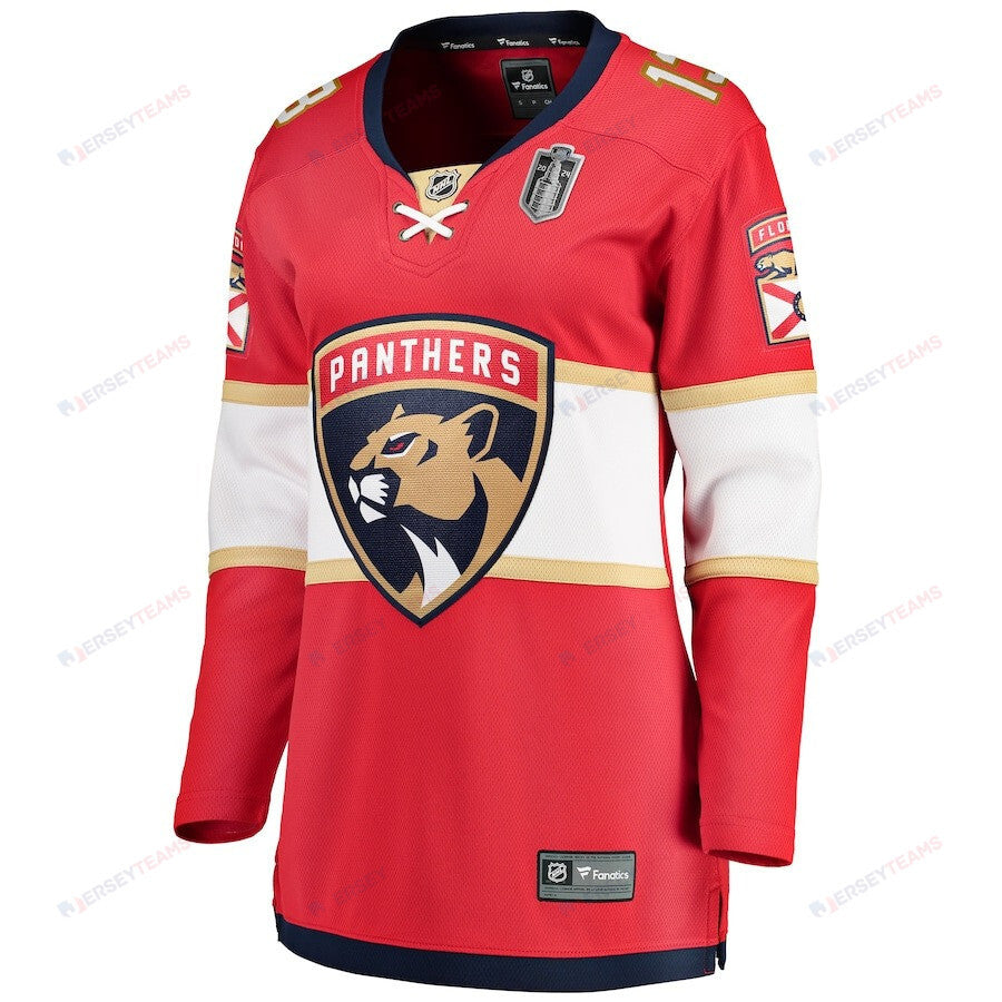 Sam Reinhart 13 Florida Panthers 2024 Stanley Cup Final Home Breakaway Player Jersey - Red, Women
