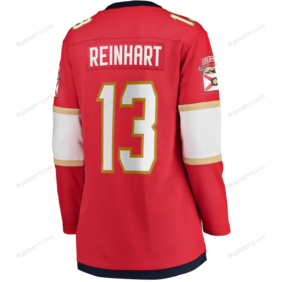Sam Reinhart 13 Florida Panthers 2024 Stanley Cup Final Home Breakaway Player Jersey - Red, Women