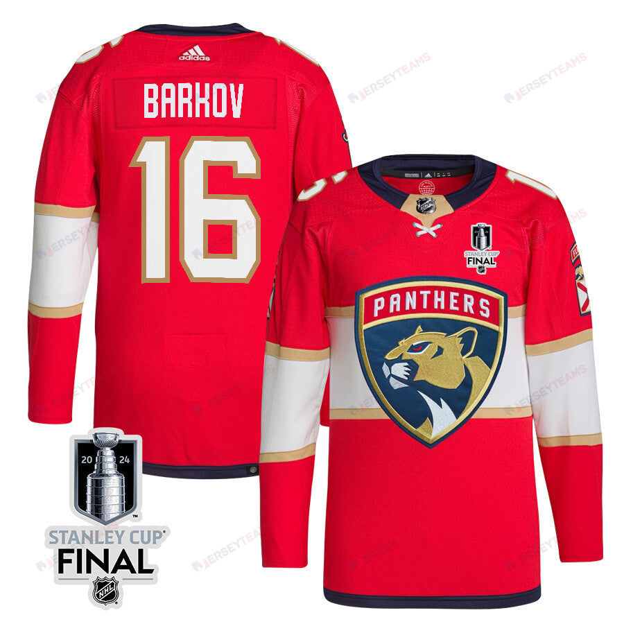 Aleksander Barkov 16 Florida Panthers 2024 STANLEY CUP Final Home Breakaway Jersey - Men, Red