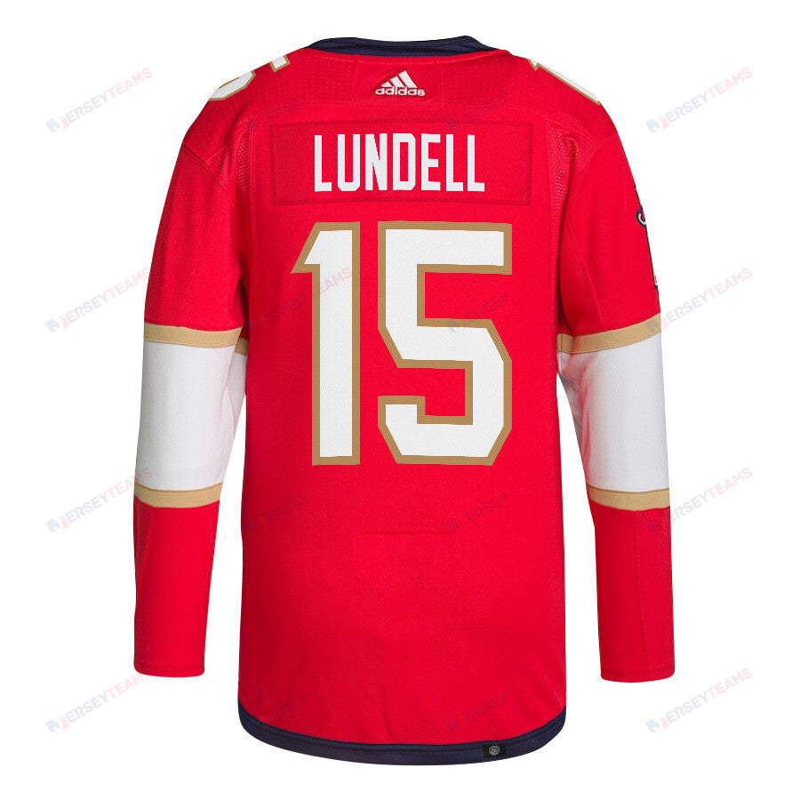 Anton Lundell 15 Florida Panthers 2024 STANLEY CUP Final Home Breakaway Jersey - Men, Red