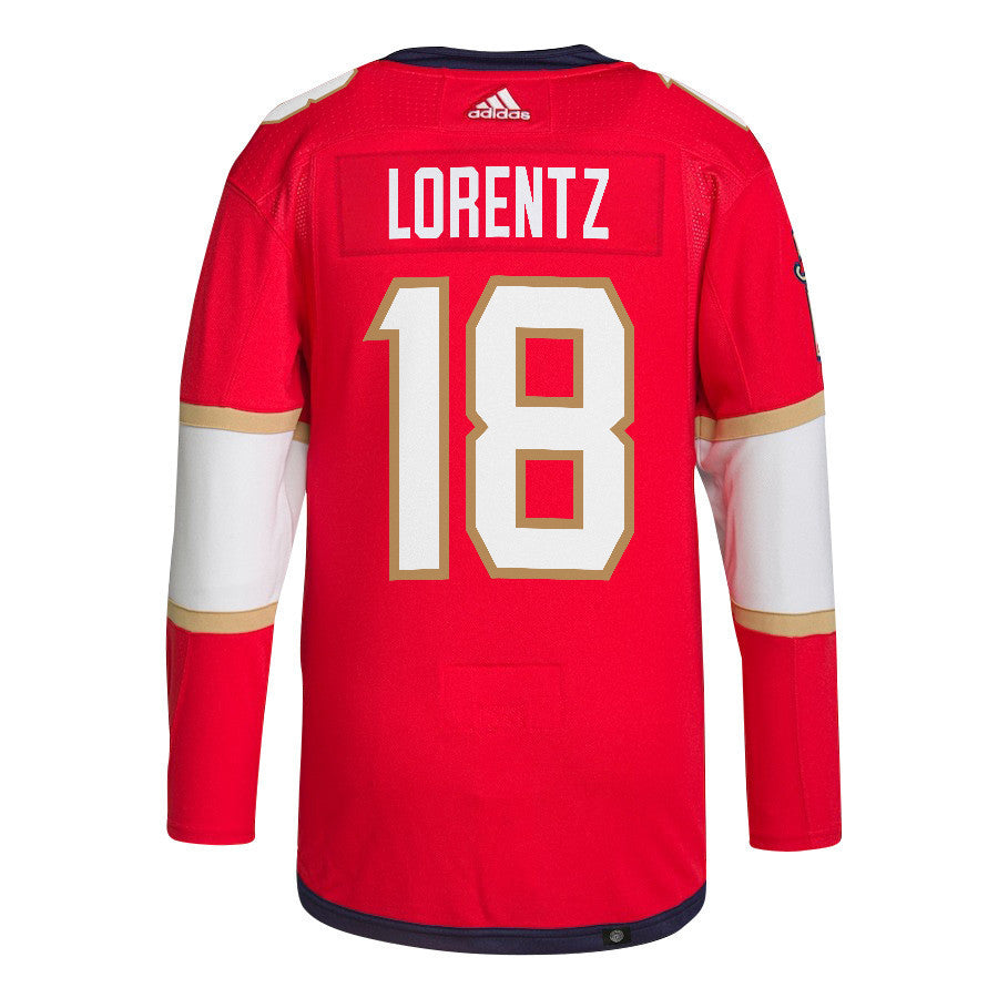 Steven Lorentz 18 Florida Panthers 2024 STANLEY CUP Final Home Breakaway Jersey - Men, Red