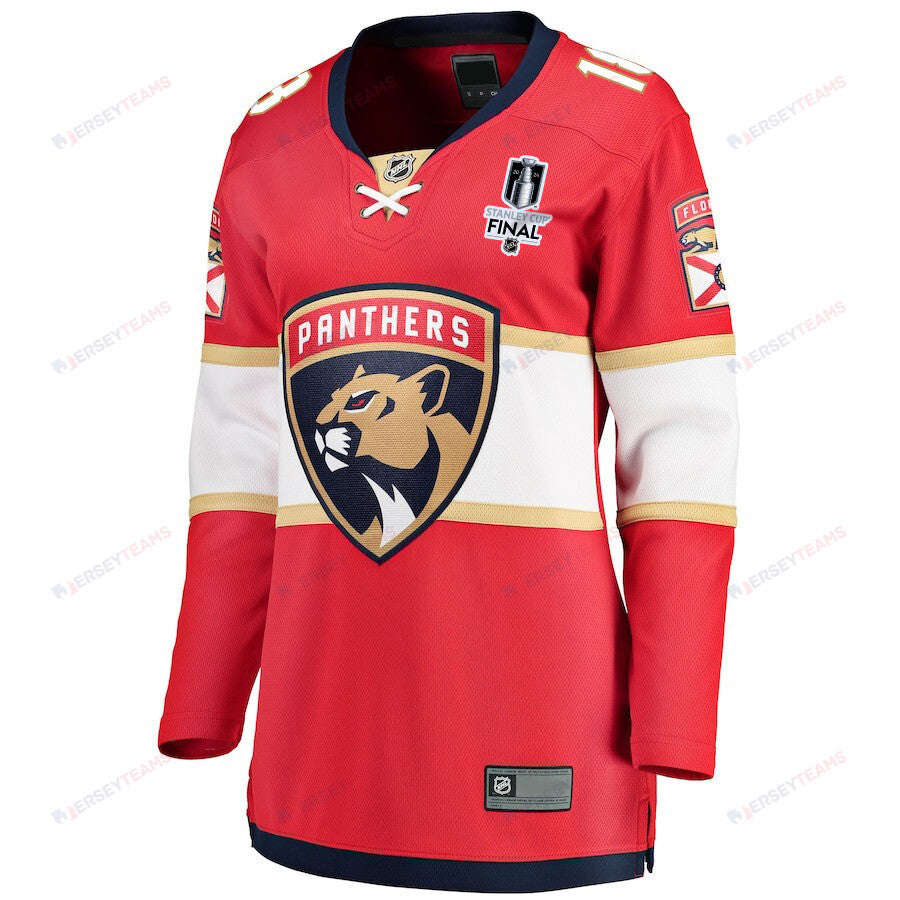 Steven Lorentz 18 Florida Panthers 2024 STANLEY CUP Final Women's Home Breakaway Jersey - Red