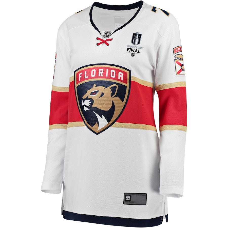 Gustav Forsling 42 Florida Panthers 2024 STANLEY CUP Final Women's Away Breakaway Jersey - White