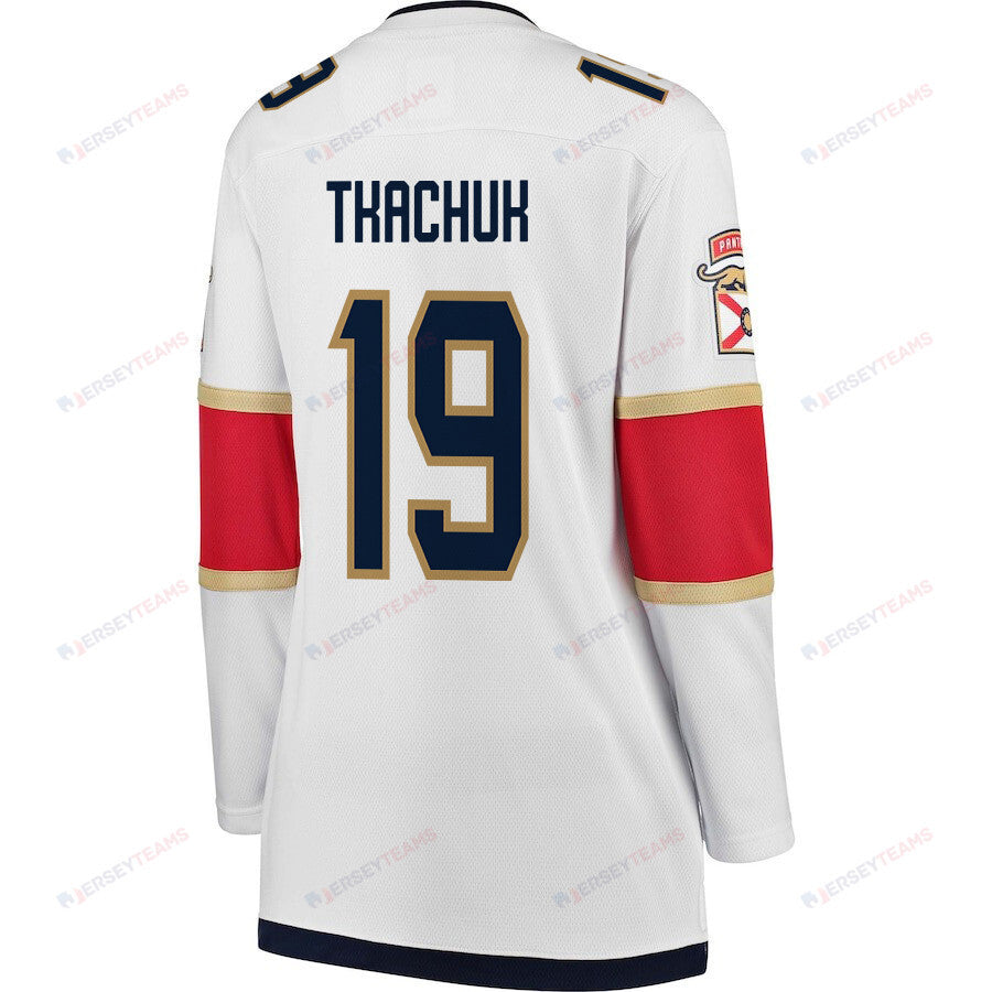 Matthew Tkachuk 19 Florida Panthers 2024 STANLEY CUP Final Women's Away Breakaway Jersey - White