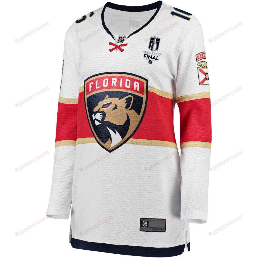 Aleksander Barkov 16 Florida Panthers 2024 STANLEY CUP Final Women's Away Breakaway Jersey - White