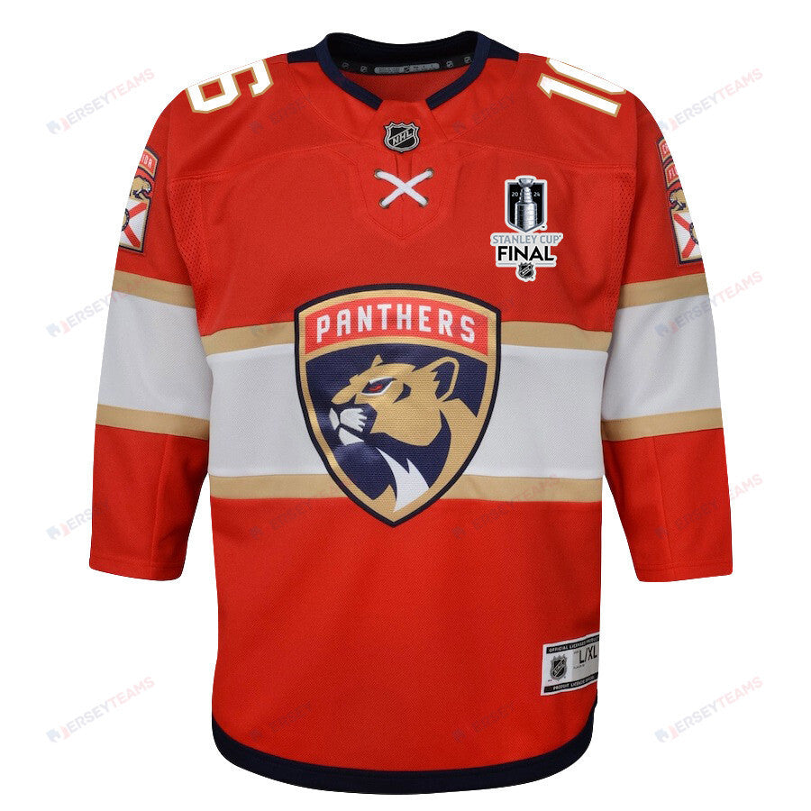 Aleksander Barkov 16 Florida Panthers 2024 STANLEY CUP Final Youth Home Breakaway Jersey - Red