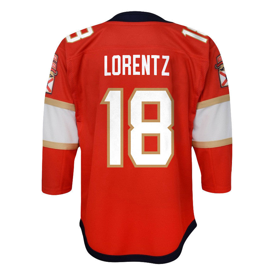 Steven Lorentz 18 Florida Panthers 2024 STANLEY CUP Final Youth Home Breakaway Jersey - Red