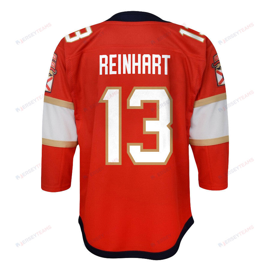 Sam Reinhart 13 Florida Panthers 2024 STANLEY CUP Final Youth Home Breakaway Jersey - Red
