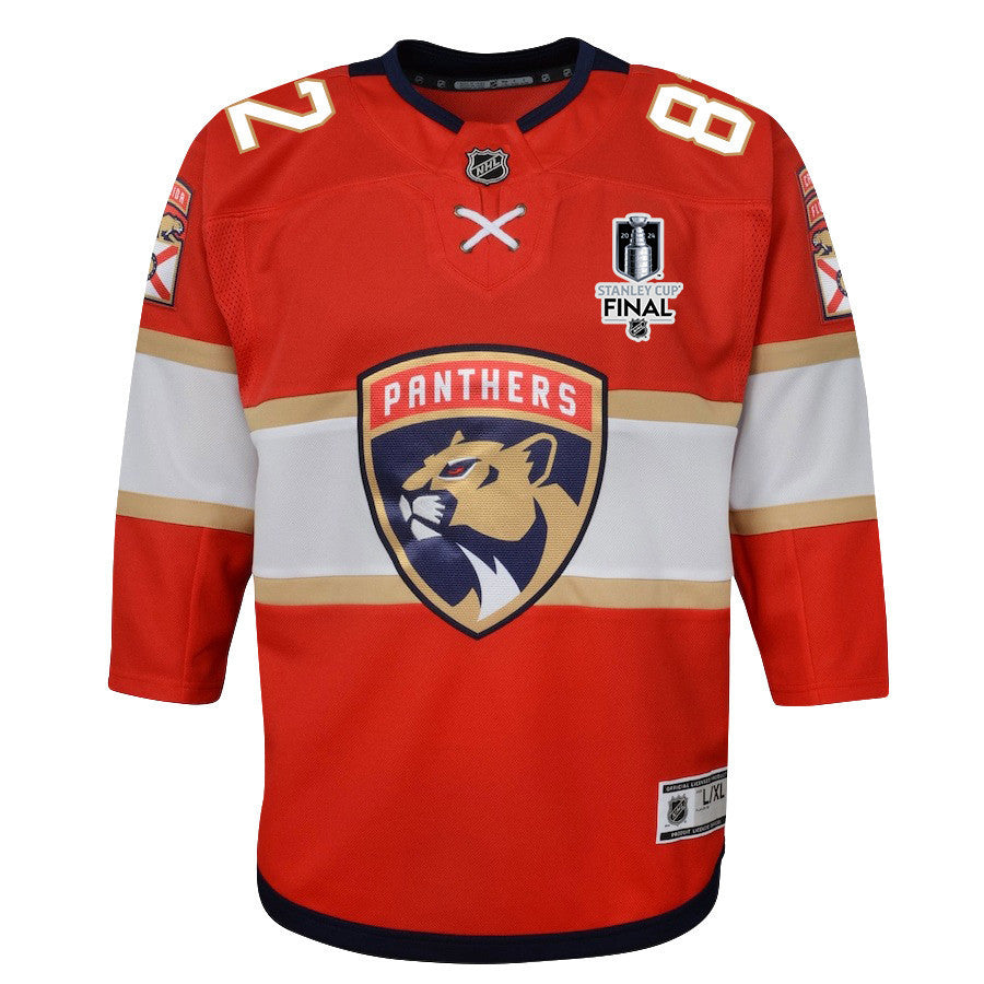 Kevin Stenlund 82 Florida Panthers 2024 STANLEY CUP Final Youth Home Breakaway Jersey - Red