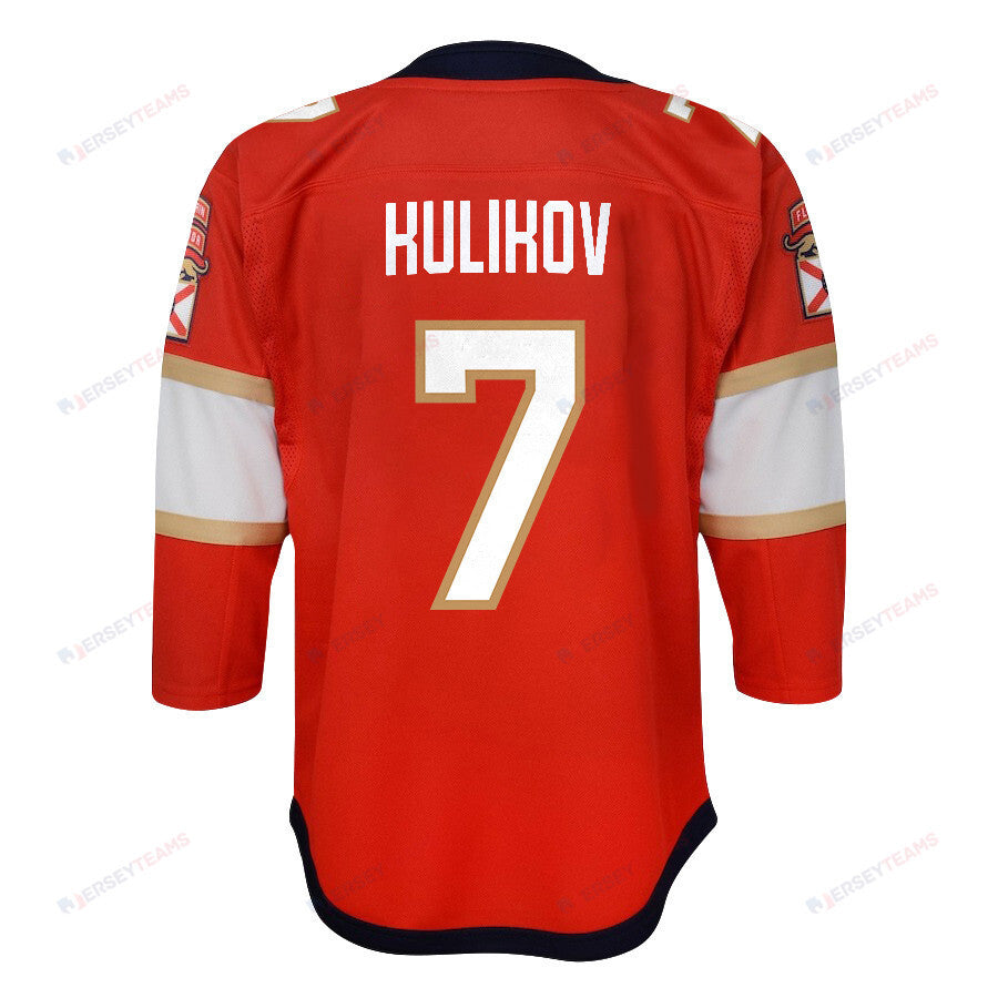 Dmitry Kulikov 7 Florida Panthers 2024 STANLEY CUP Final Youth Home Breakaway Jersey - Red