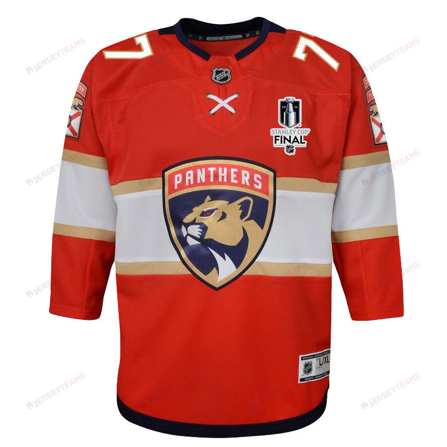 Niko Mikkola 77 Florida Panthers 2024 STANLEY CUP Final Youth Home Breakaway Jersey - Red