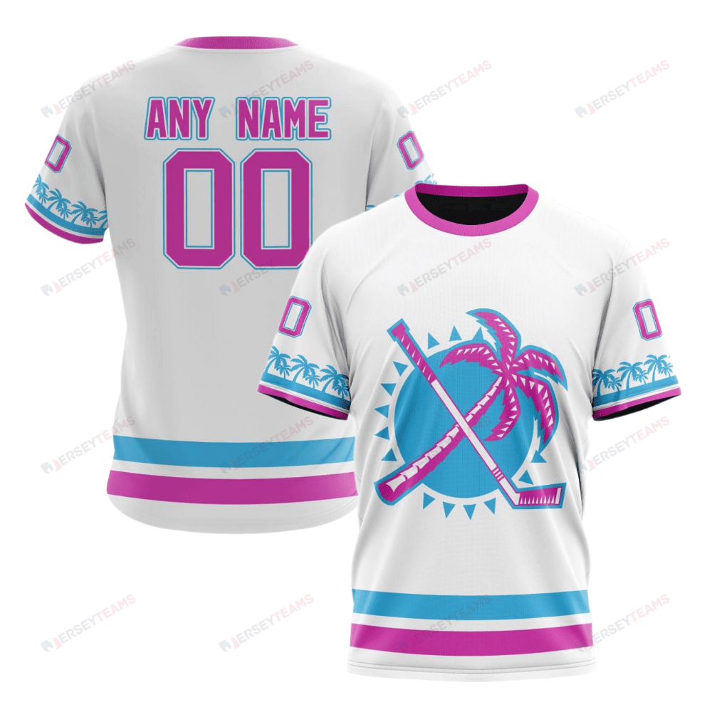 Florida Panthers Special Whiteout Design Custom AOP T-Shirt - White