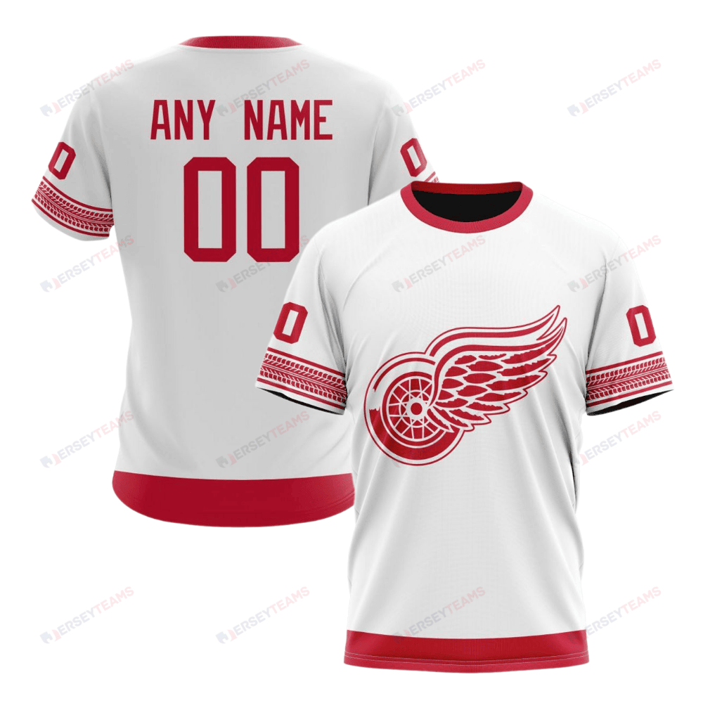 Detroit Red Wings Special Whiteout Custom AOP T-Shirt - White