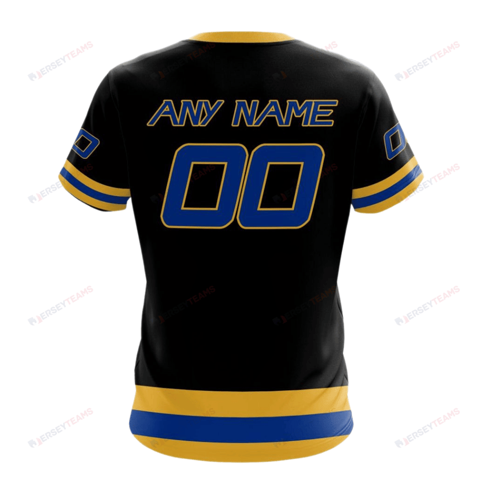 Buffalo Sabres Special Blackout Design Custom AOP T-Shirt - Black