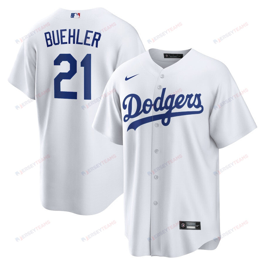 Walker Buehler 21 Los Angeles Dodgers Home Men Player Jersey - White
