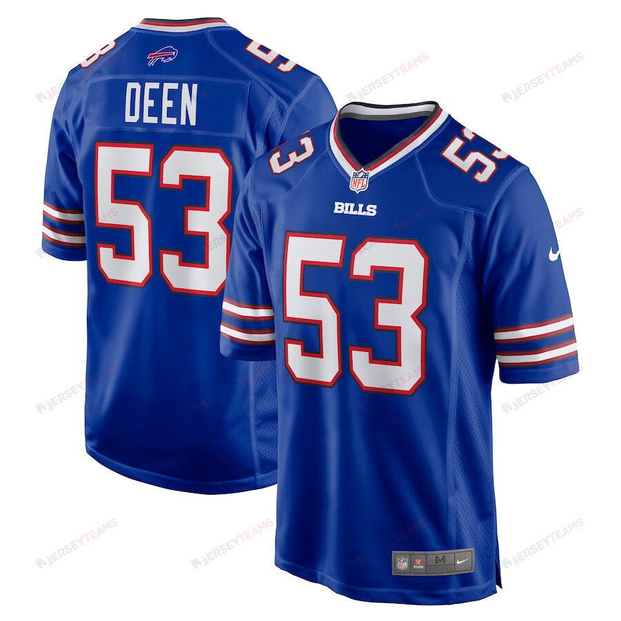 Branson Deen 53 Buffalo Bills Game Men Jersey - Royal