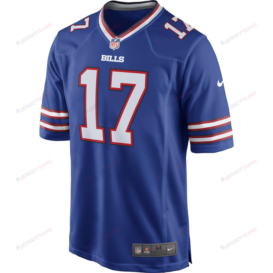 Josh Allen 17 Buffalo Bills Team Game Player Men Jersey - Royal