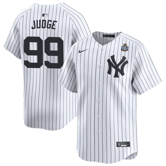 Aaron Judge 99 New York Yankees 2024 World Series Home Limited Player Men Jersey - White