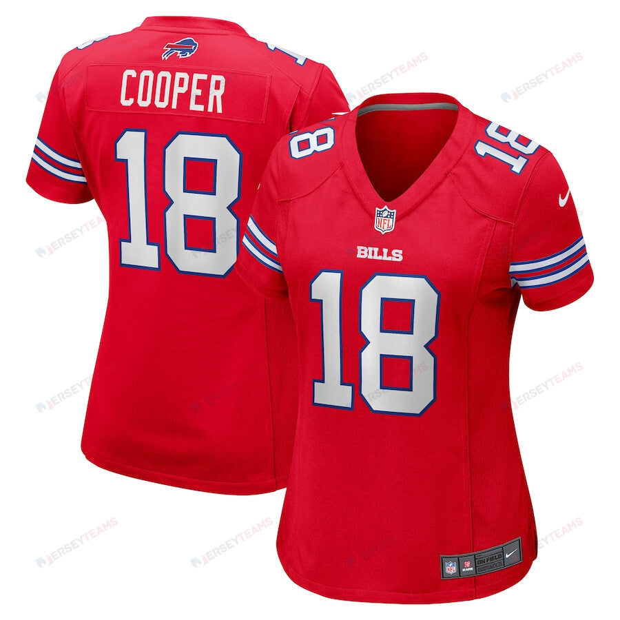 Amari Cooper 18 Buffalo Bills Women's 2nd Alternate Game Jersey - Red