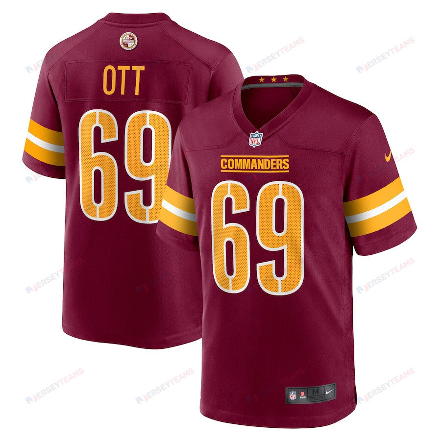 Tyler Ott 69 Washington Commanders Game Men Jersey - Burgundy