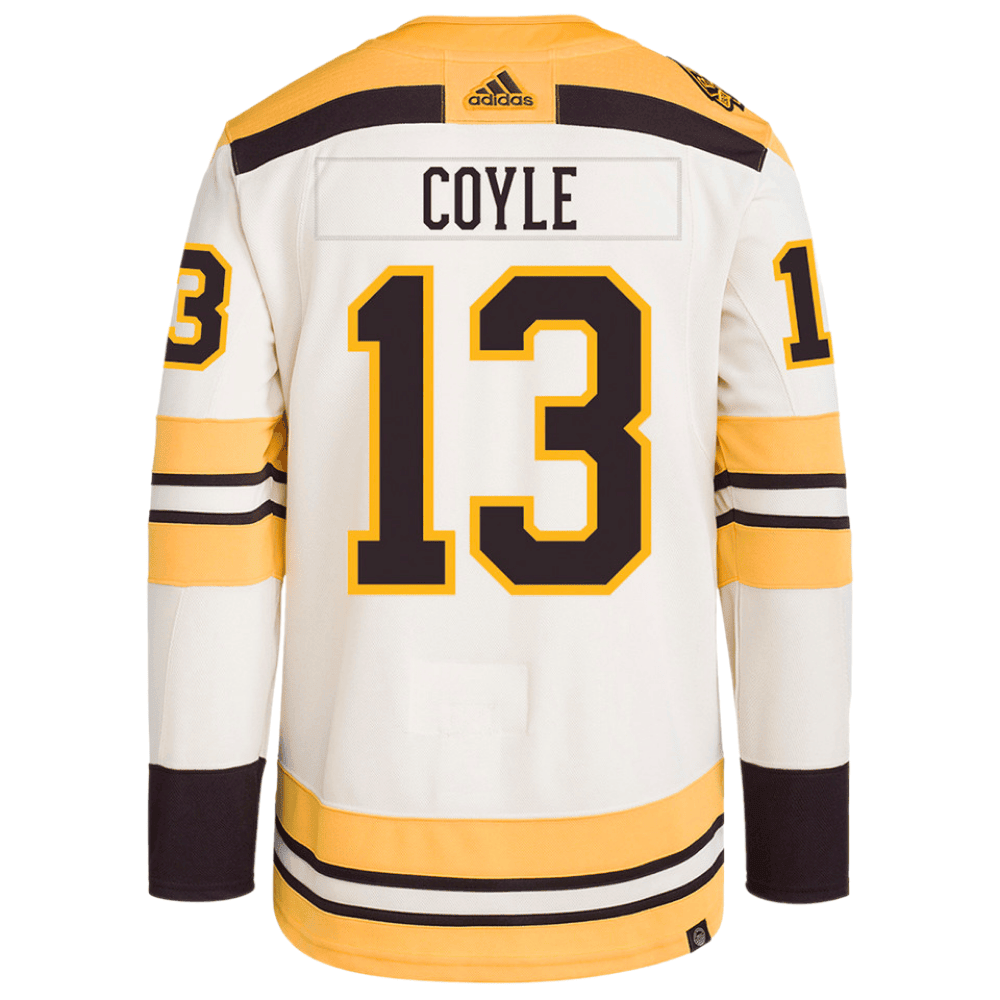 Charlie Coyle 13 Boston Bruins 100th Anniversary Primegreen Third Men Jersey - Cream