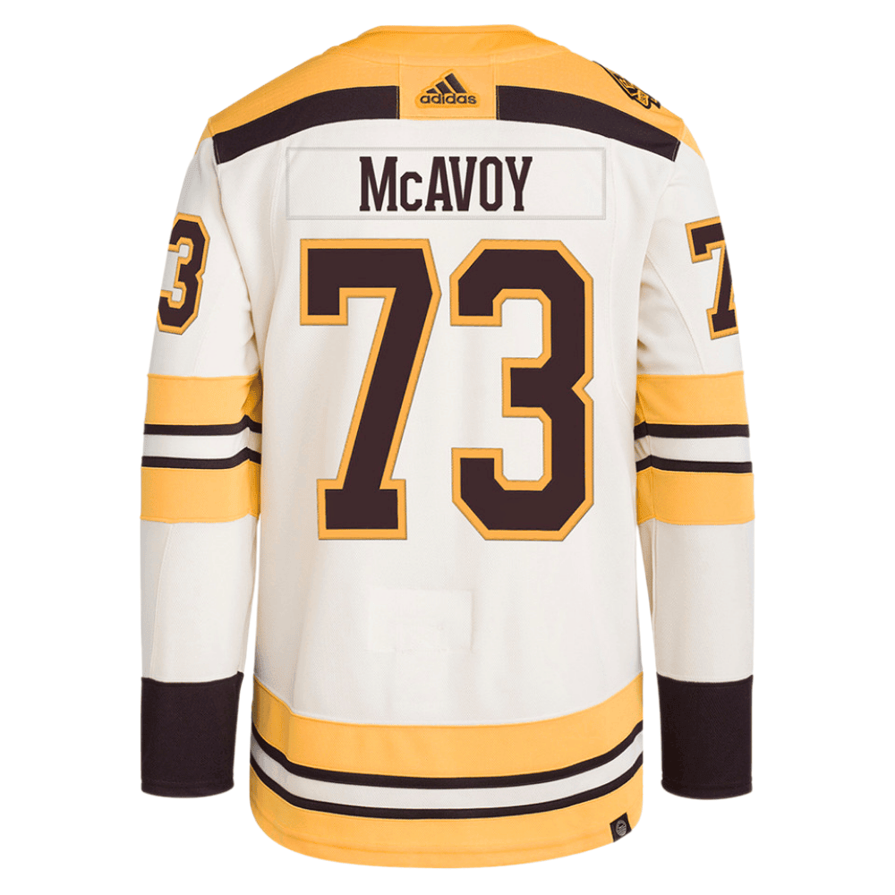 Charlie McAvoy 73 Boston Bruins 100th Anniversary Primegreen Third Men Jersey - Cream