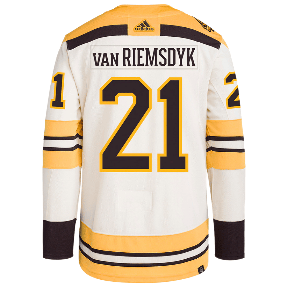 James van Riemsdyk 21 Boston Bruins 100th Anniversary Primegreen Third Men Jersey - Cream