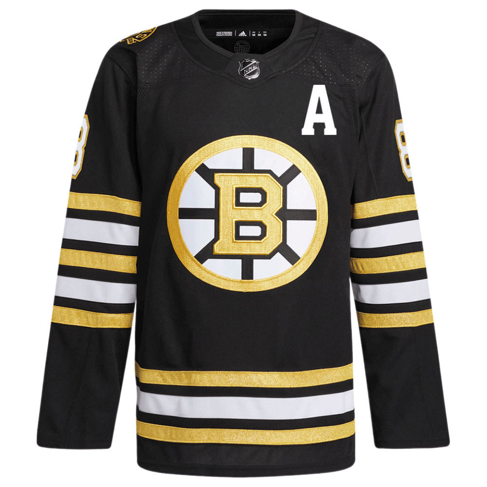 David Pastrňák 88 Boston Bruins 100th Anniversary Primegreen Home Men Jersey - Black