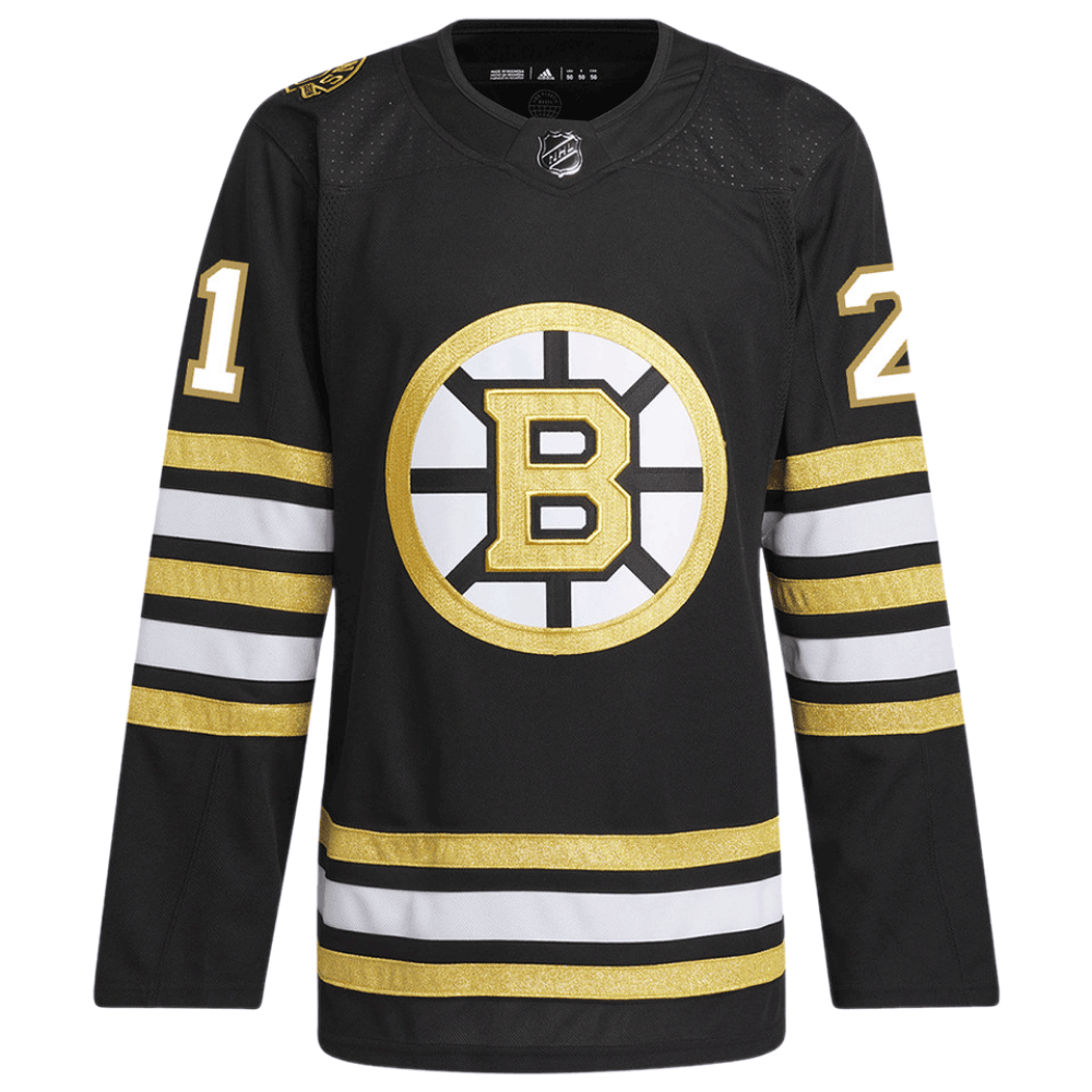 James van Riemsdyk 21 Boston Bruins 100th Anniversary Primegreen Home Men Jersey - Black