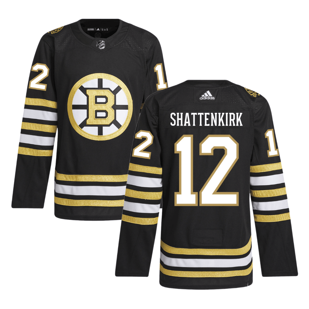 Kevin Shattenkirk 12 Boston Bruins 100th Anniversary Primegreen Home Men Jersey - Black