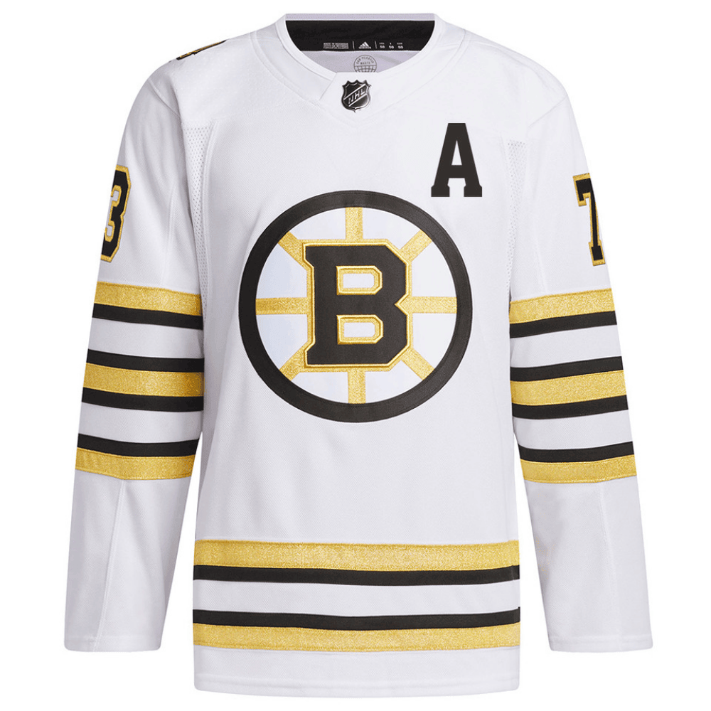 Charlie McAvoy 73 Boston Bruins 100th Anniversary Primegreen Away Men Jersey - White