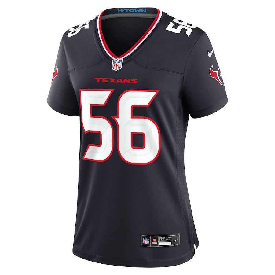 Jamal Hill 56 Houston Texans Women's Team Game Jersey - Navy